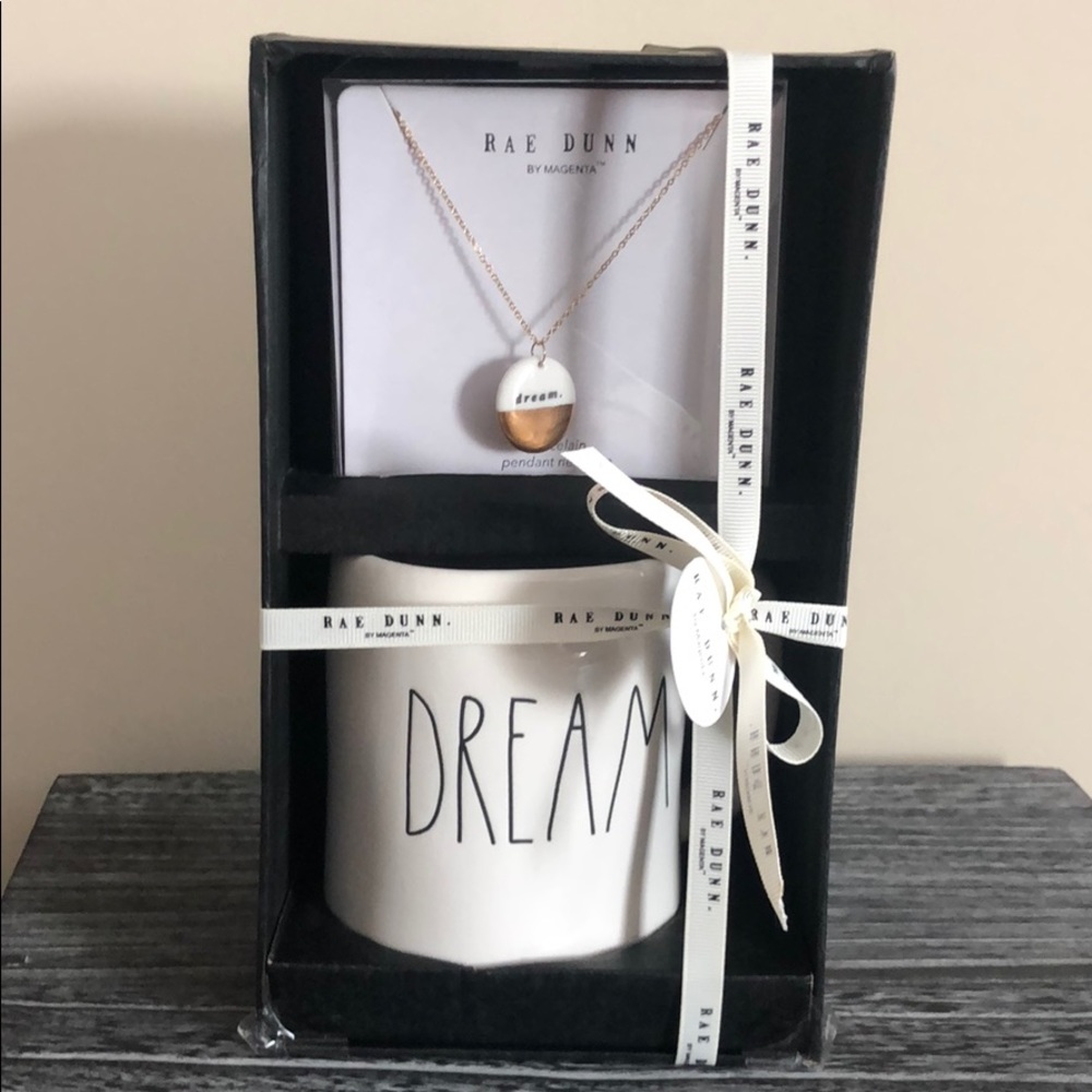 Rae Dunn DREAM mug and necklace box set 🌺HP🌺